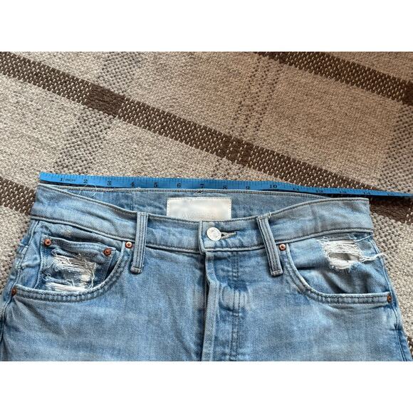Mother Superior Jeans The Ditcher Crop Resting Beach Face Light Blue 24 - Picture 5 of 11